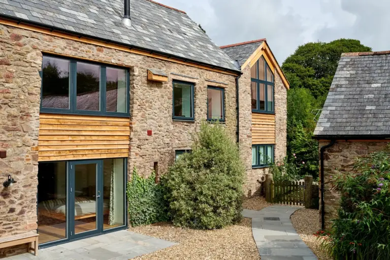 Countryside stone house with Velfac Ribo and Rationel AuraPlus Windows installed