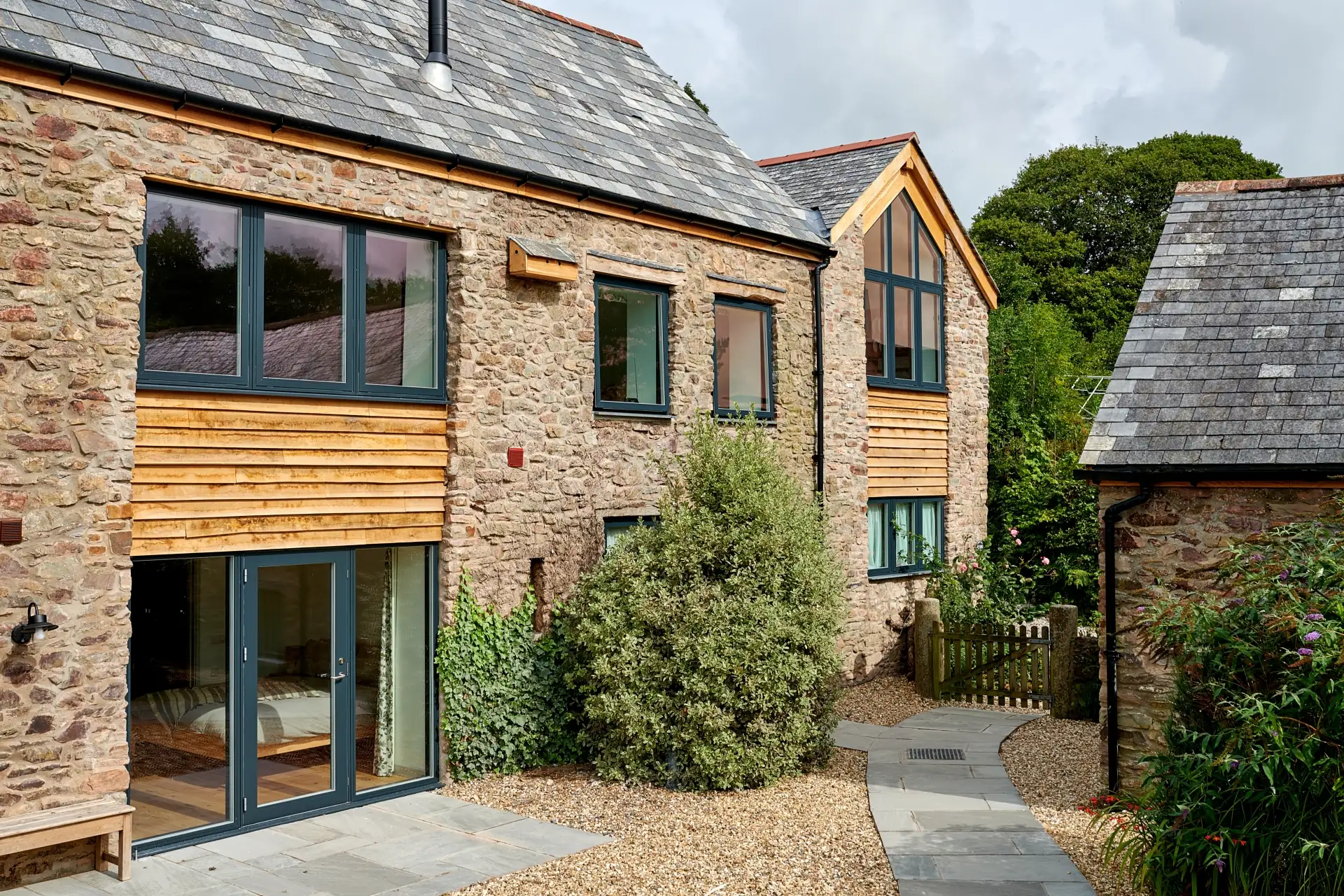 Countryside stone house with Velfac Ribo and Rationel AuraPlus Windows installed
