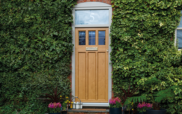 Evolutions Timber effect English Front Door in an authentic oak colour